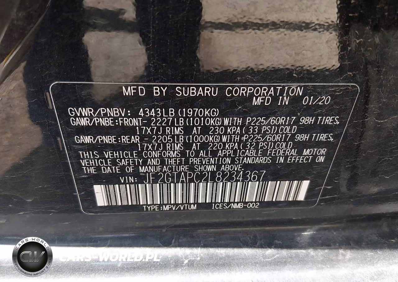 2020 Subaru Crosstrek Premium VIN:JF2GTAPC2L8234367 - 9