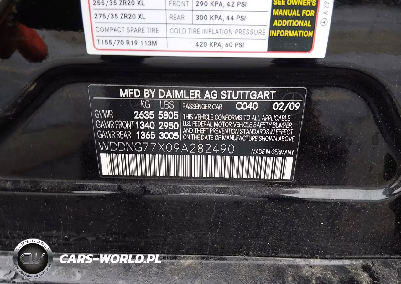2009 Mercedes-Benz S 63 Amg VIN:WDDNG77X09A282490 - 9
