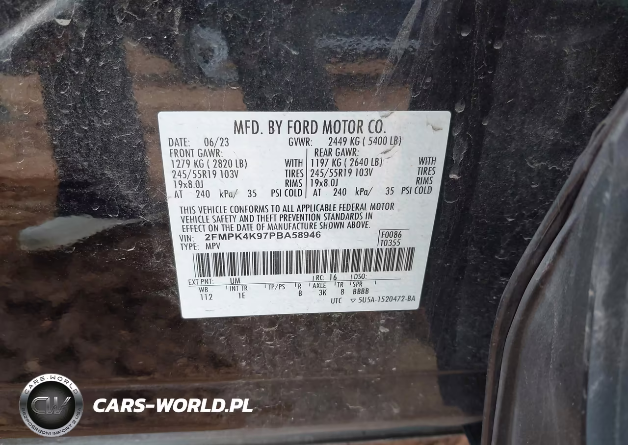 2023 Ford Edge Titanium VIN:2FMPK4K97PBA58946 - 9