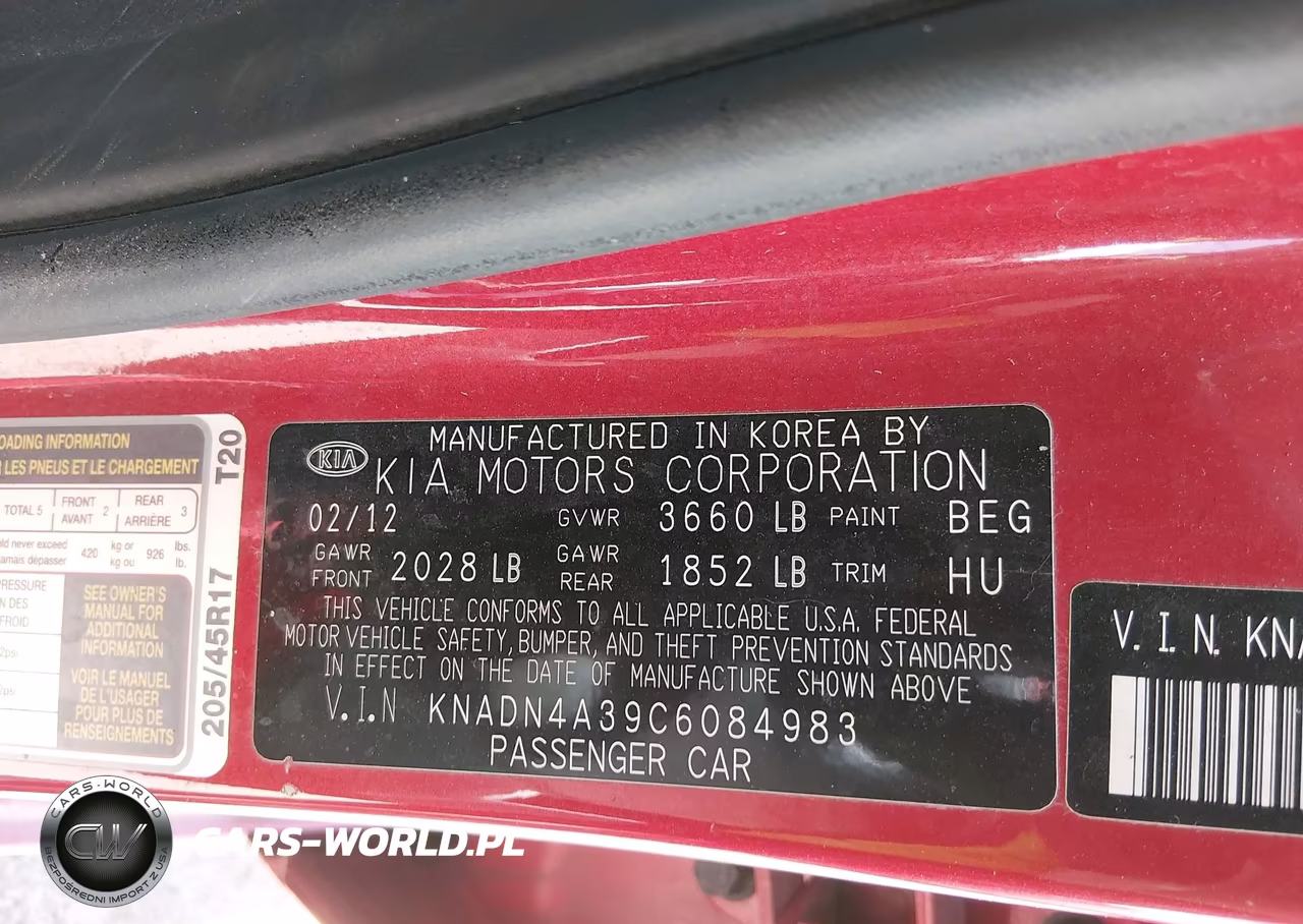 2012 Kia Rio Sx VIN:KNADN4A39C6084983 - 9