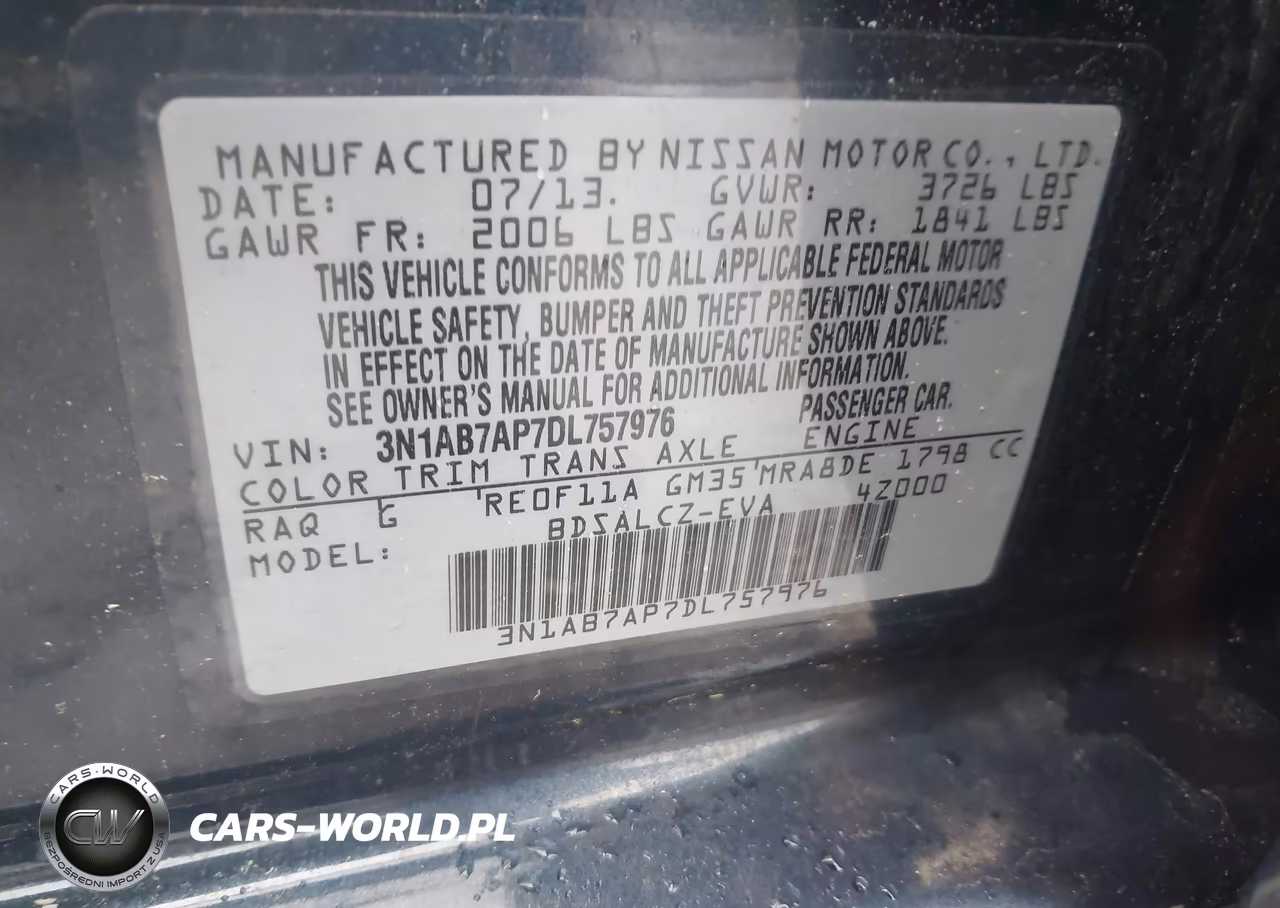 2013 Nissan Sentra S VIN:3N1AB7AP7DL757976 - 9