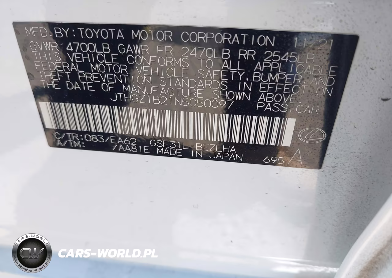 2022 Lexus Is 350 F Sport VIN:JTHGZ1B21N5050097 - 9