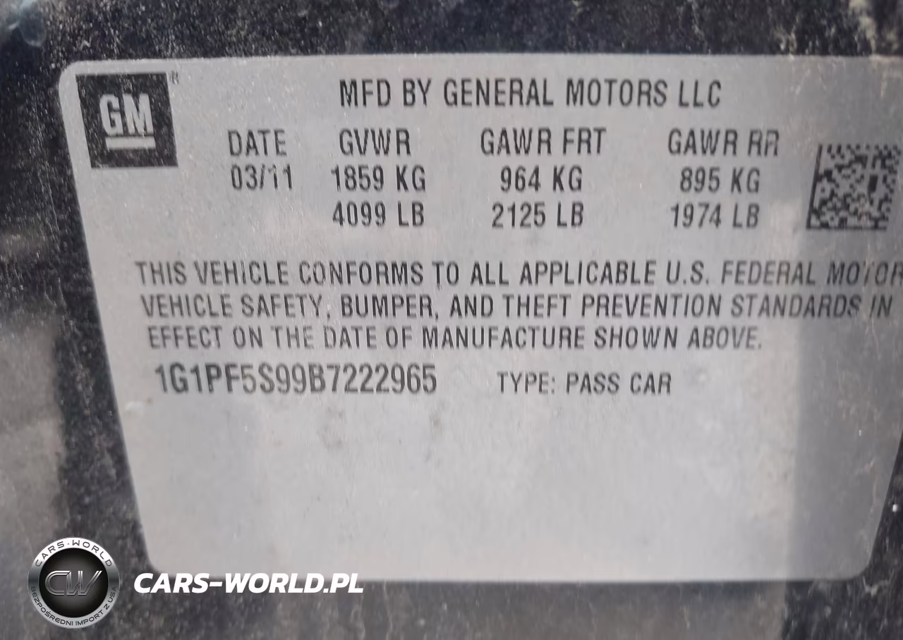 2011 Chevrolet Cruze 1Lt VIN:1G1PF5S99B7222965 - 9