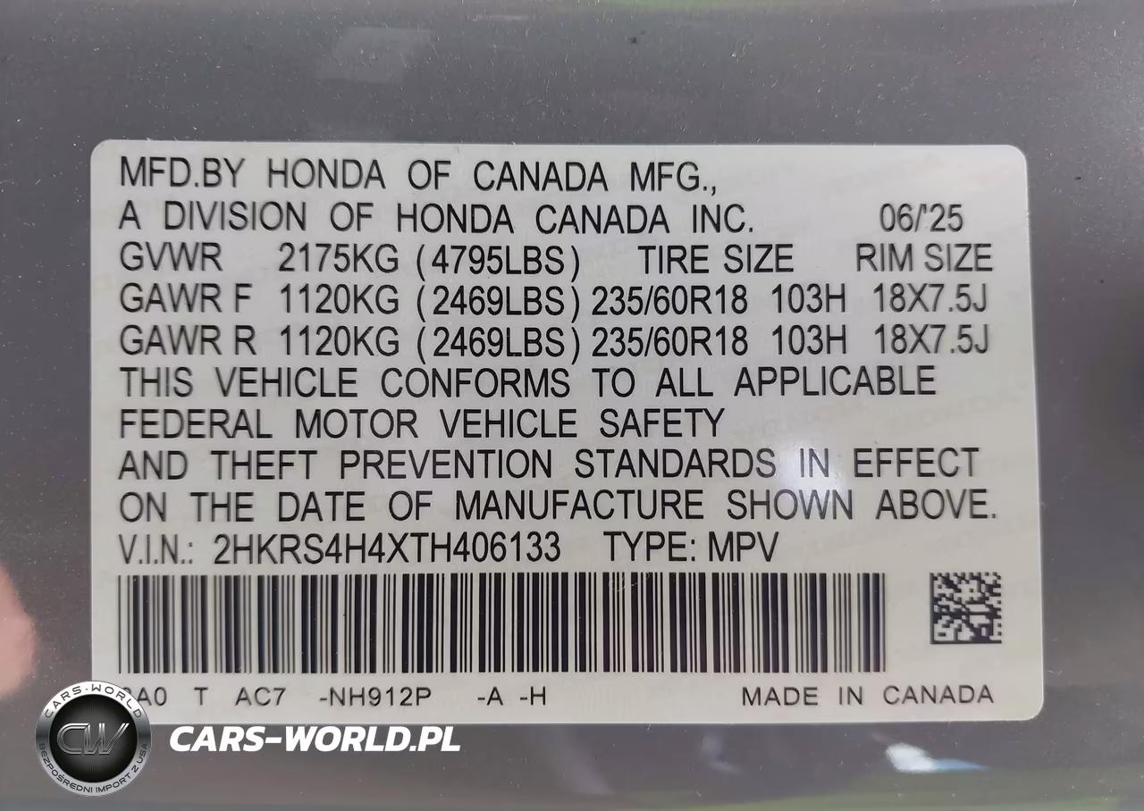 2026 Honda Cr-V Ex Awd VIN:2HKRS4H4XTH406133 - 9