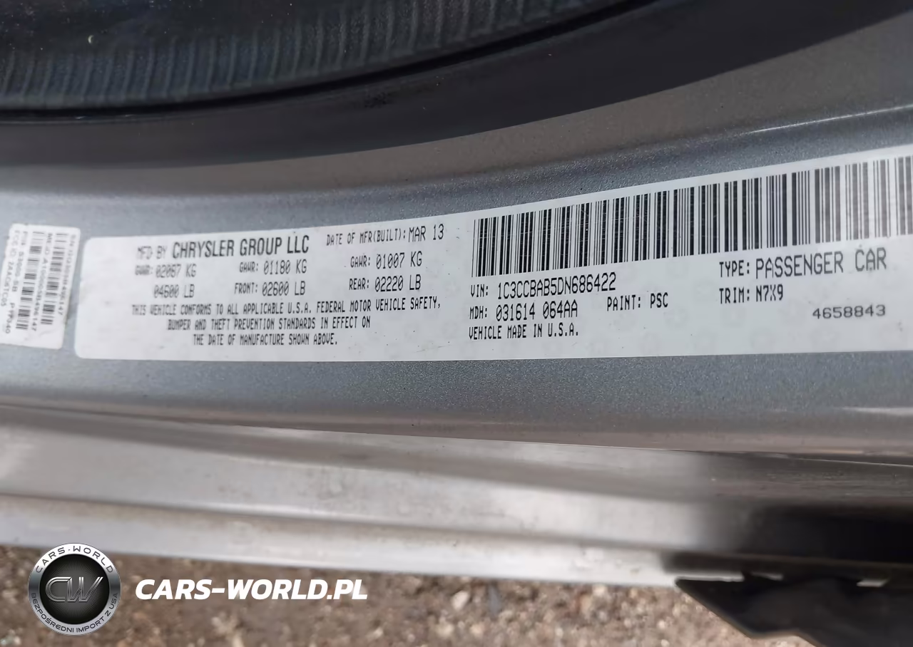 2013 Chrysler 200 Lx VIN:1C3CCBAB5DN686422 - 9