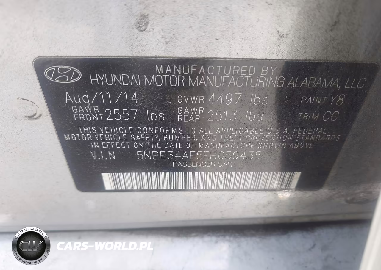 2015 Hyundai Sonata Sport VIN:5NPE34AF5FH059435 - 9