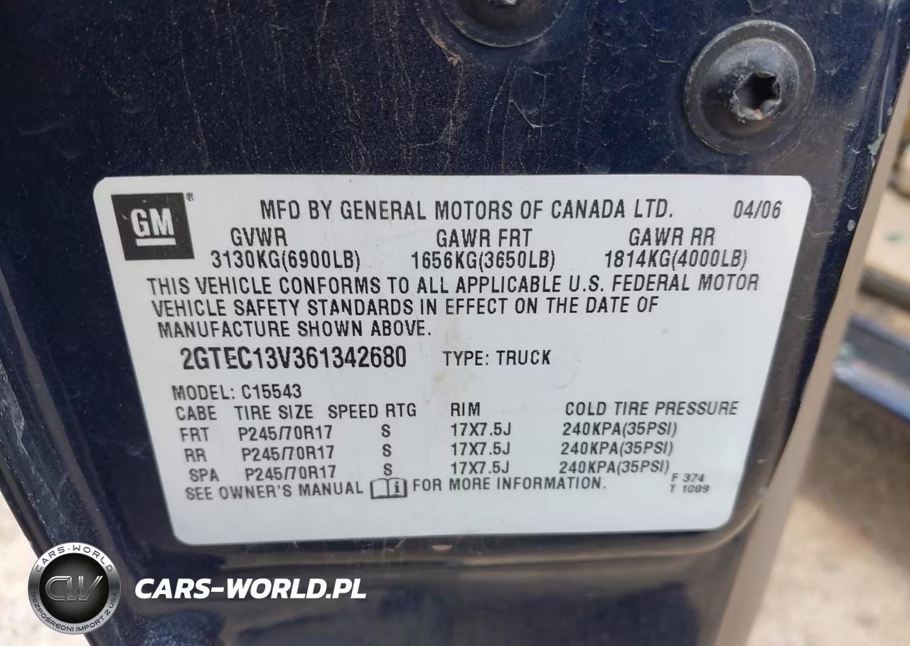 2006 GMC Sierra 1500 Sl VIN:2GTEC13V361342680 - 9