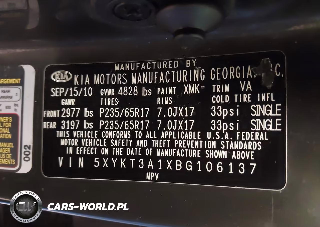 2011 Kia Sorento Lx VIN:5XYKT3A1XBG106137 - 9