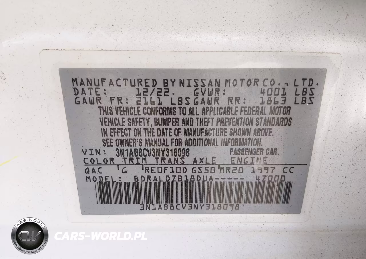 2022 Nissan Sentra Sv VIN:3N1AB8CV3NY318098 - 9