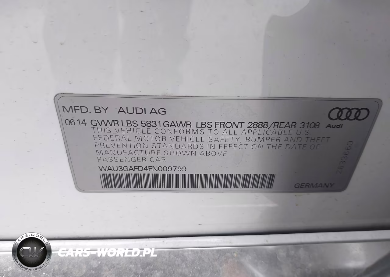 2015 Audi A8 L 3.0T VIN:WAU3GAFD4FN009799 - 9