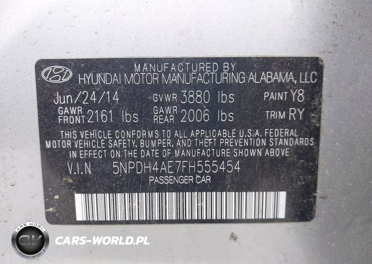 2015 Hyundai Elantra Se VIN:5NPDH4AE7FH555454 - 9