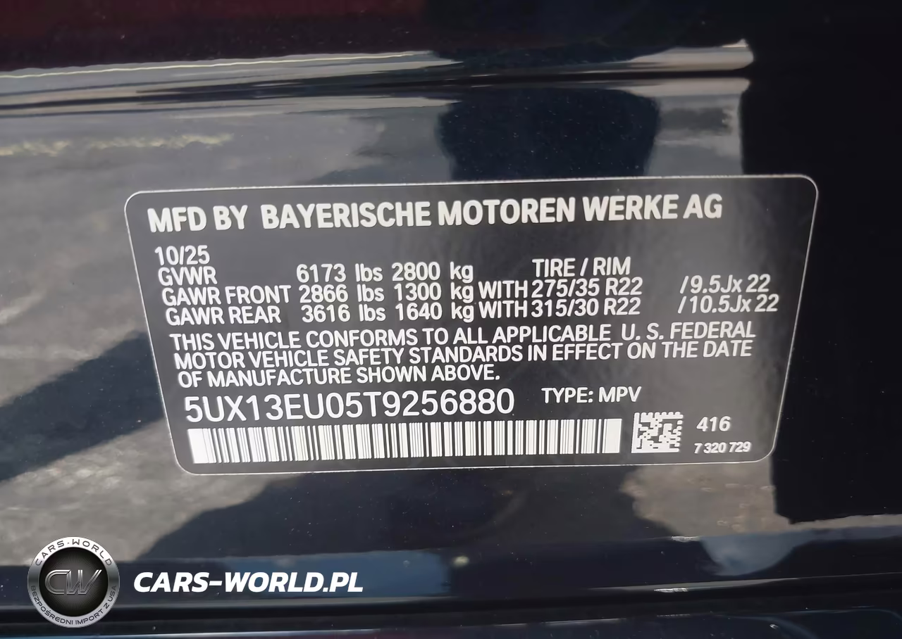 2026 BMW X5 Sdrive40I VIN:5UX13EU05T9256880 - 9