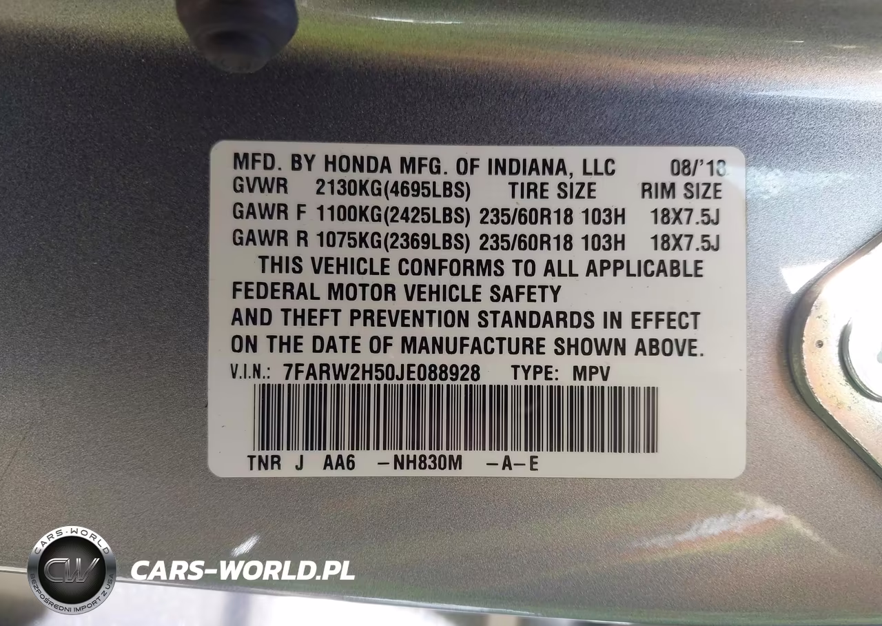 2018 Honda Cr-V Ex VIN:7FARW2H50JE088928 - 9