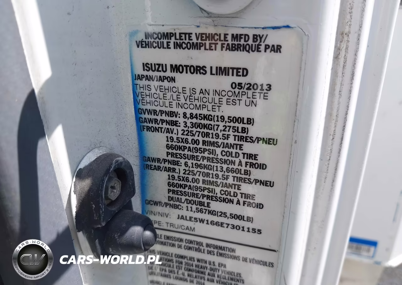 2014 Isuzu Dsl Reg At VIN:JALE5W166E7301155 - 8