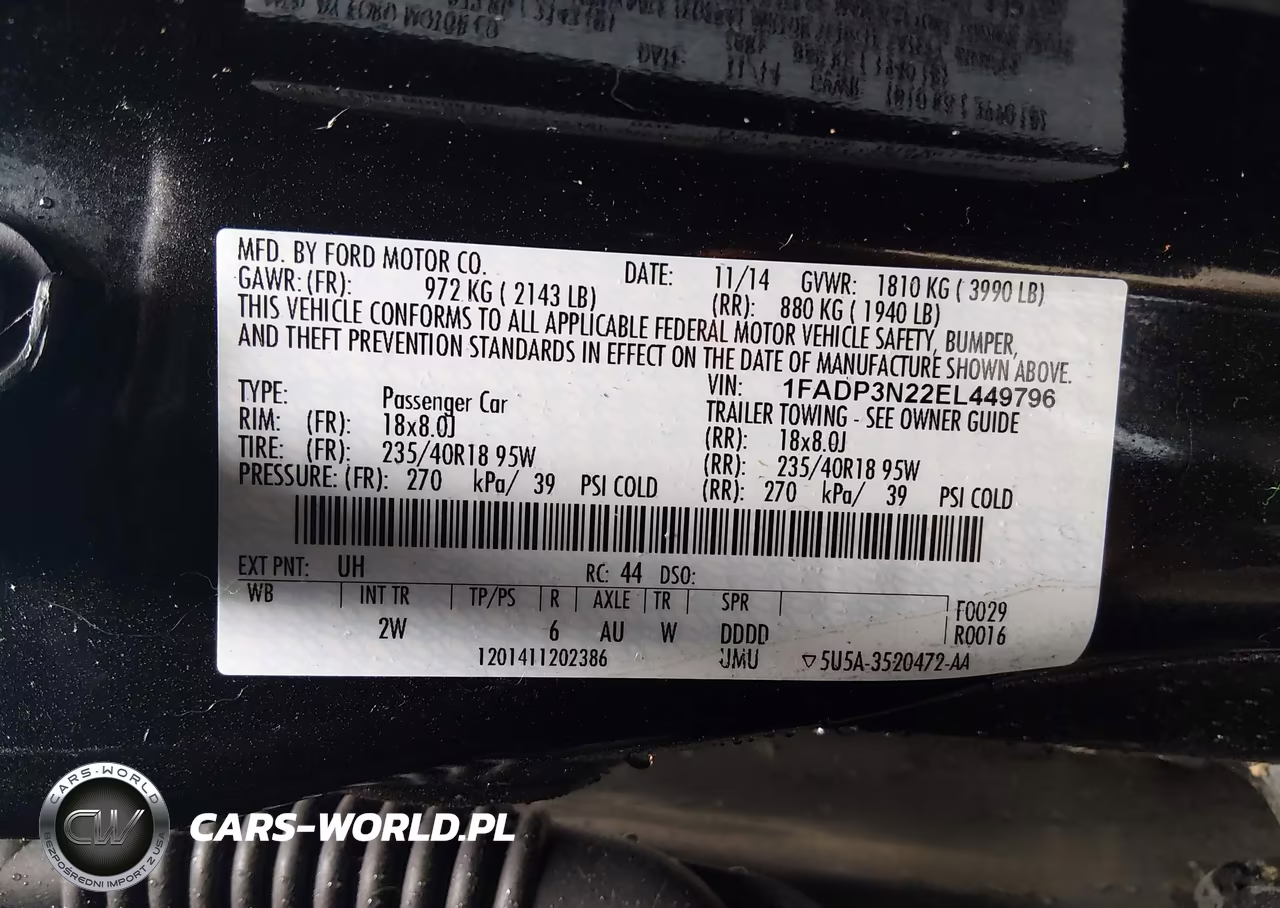 2014 Ford Focus Titanium VIN:1FADP3N22EL449796 - 9