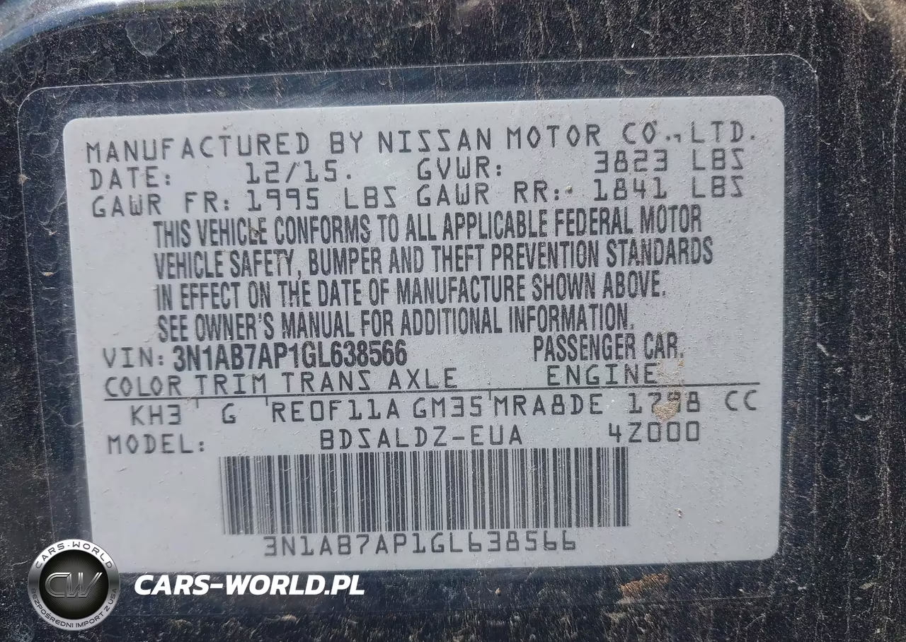 2016 Nissan Sentra S VIN:3N1AB7AP1GL638566 - 9