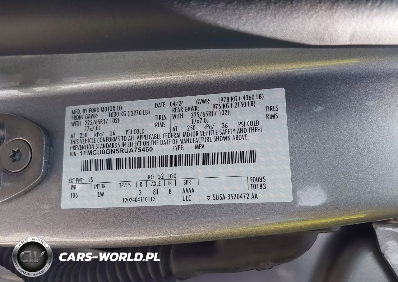 2024 Ford Escape Active VIN:1FMCU0GN5RUA75460 - 9