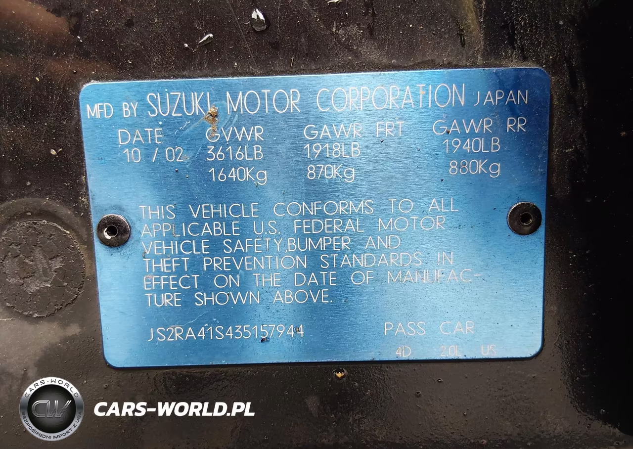 2003 Suzuki Aerio Gs-S VIN:JS2RA41S435157944 - 9