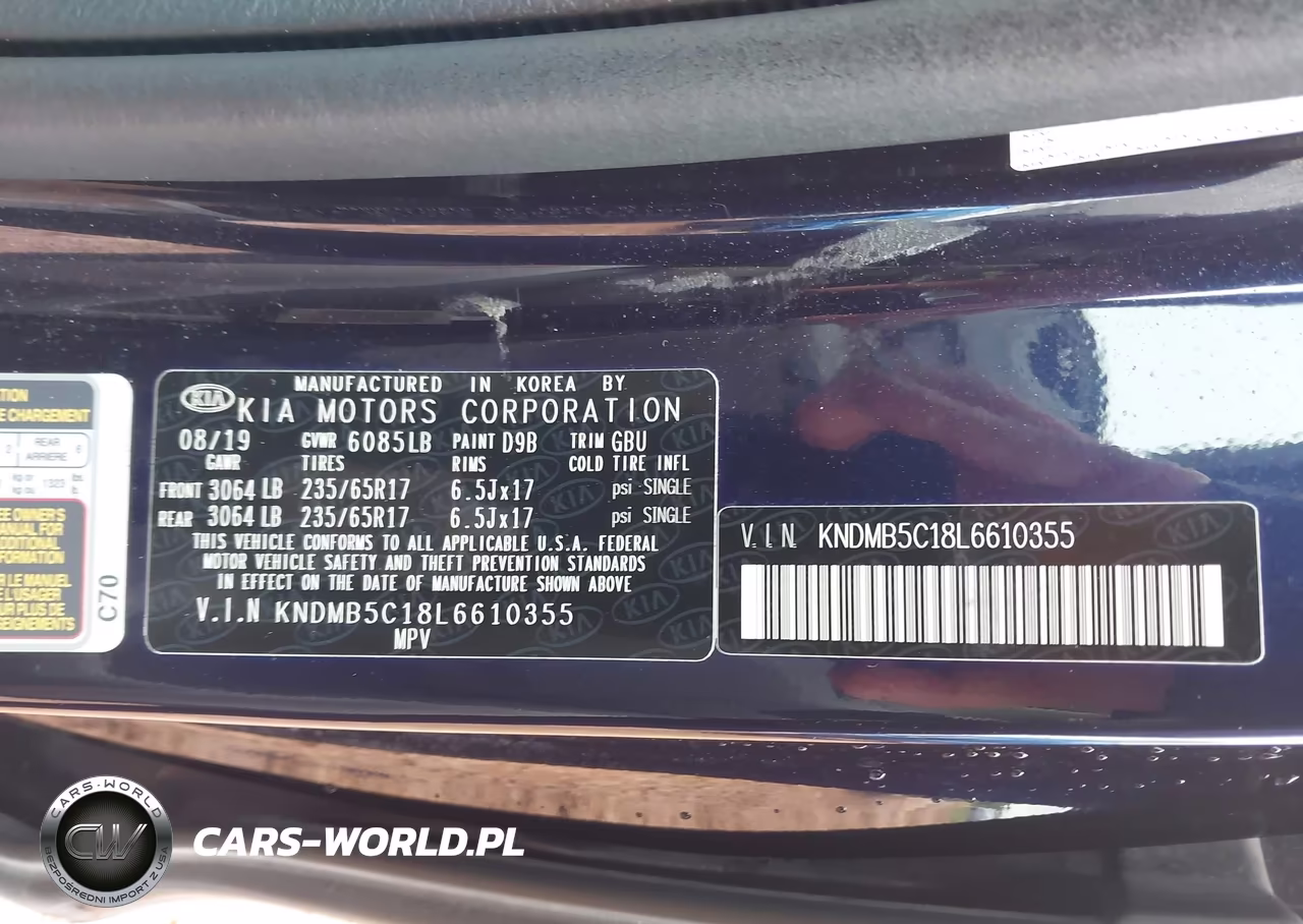 2020 Kia Sedona Lx VIN:KNDMB5C18L6610355 - 9
