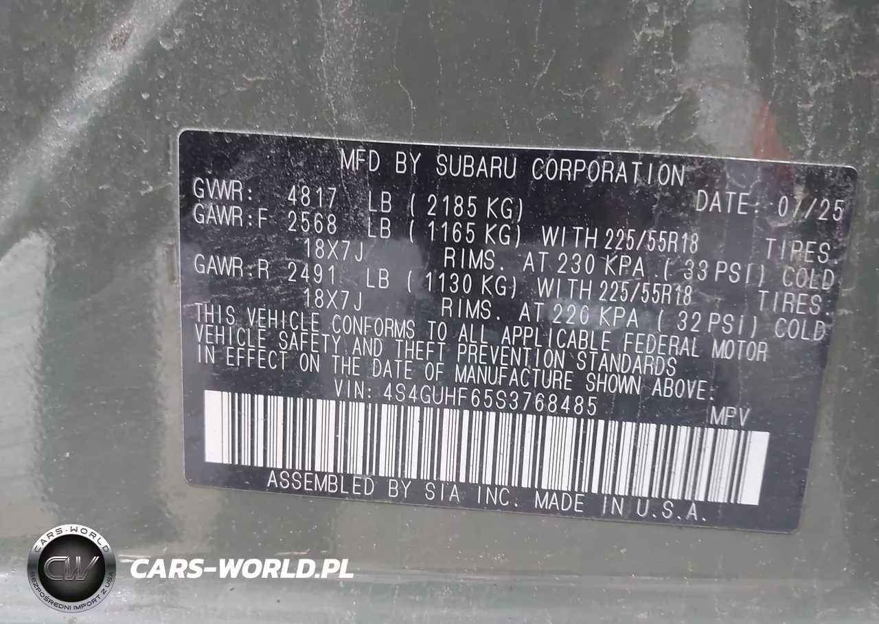 2025 Subaru Crosstrek Sport VIN:4S4GUHF65S3768485 - 9