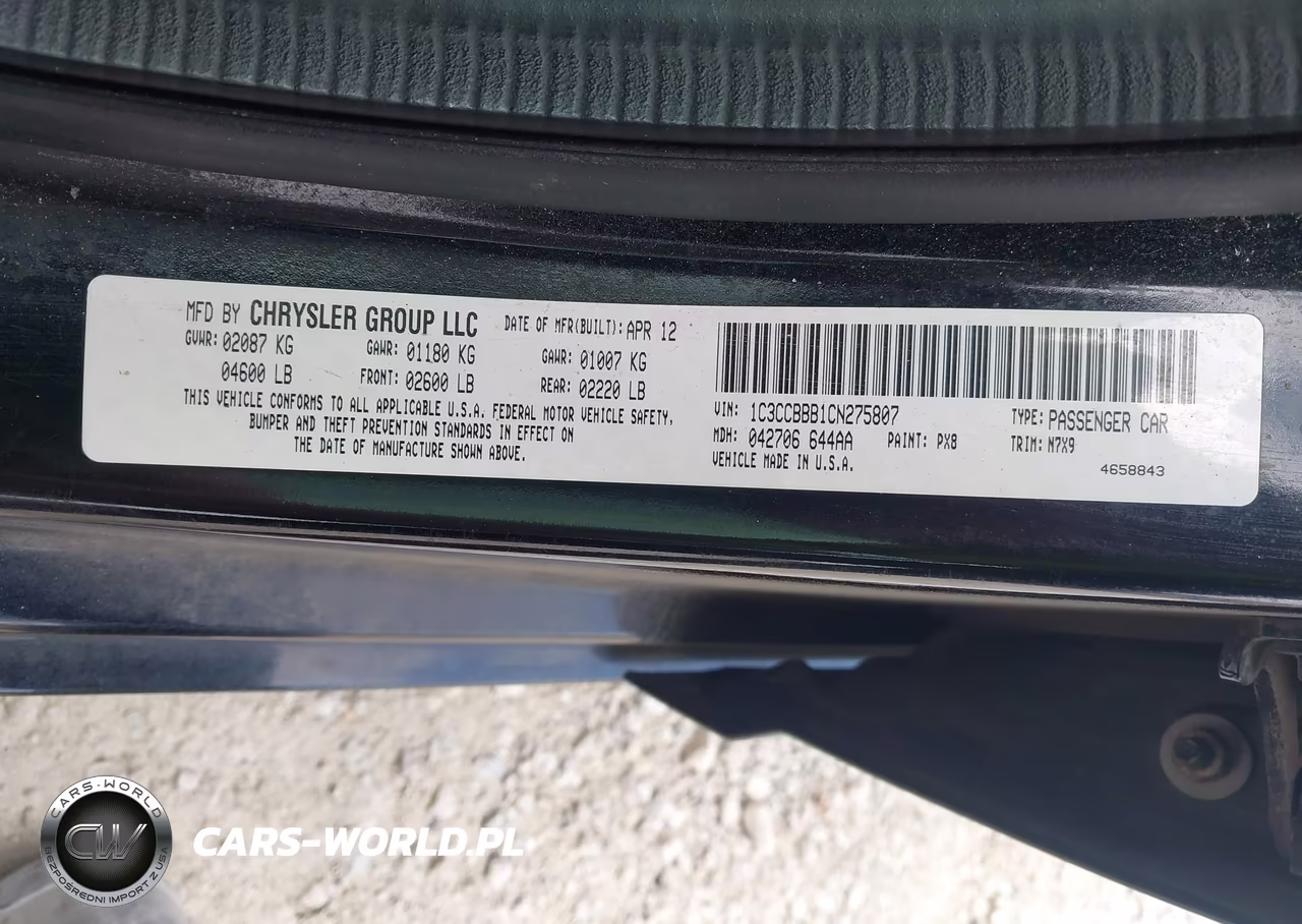 2012 Chrysler 200 Touring VIN:1C3CCBBB1CN275807 - 9