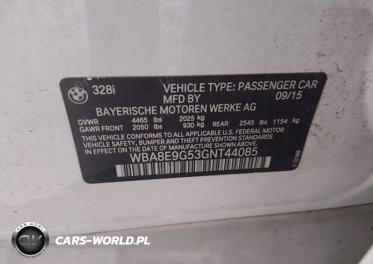 2016 BMW 328I VIN:WBA8E9G53GNT44085 - 9
