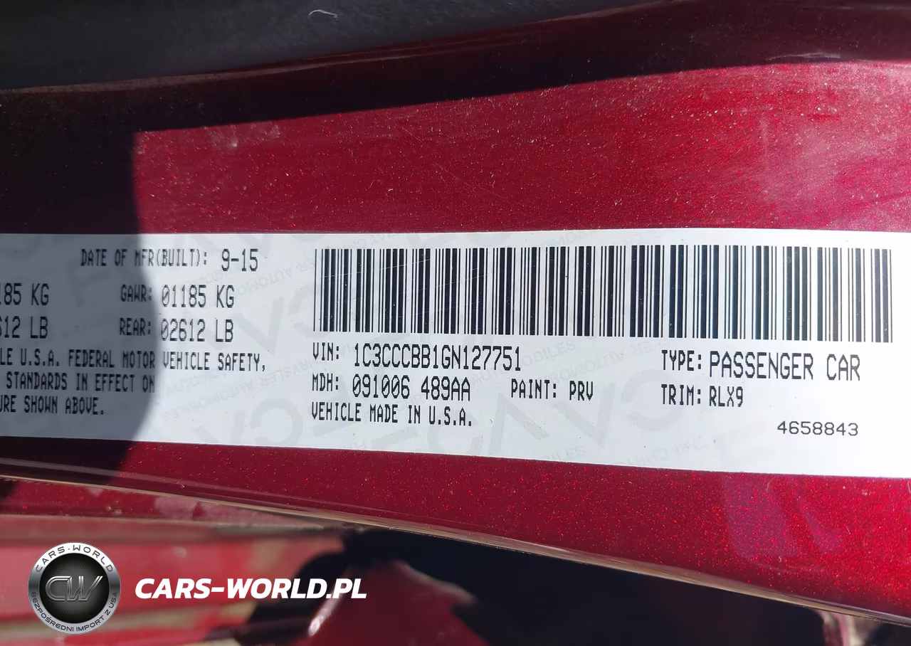 2016 Chrysler 200 S VIN:1C3CCCBB1GN127751 - 9