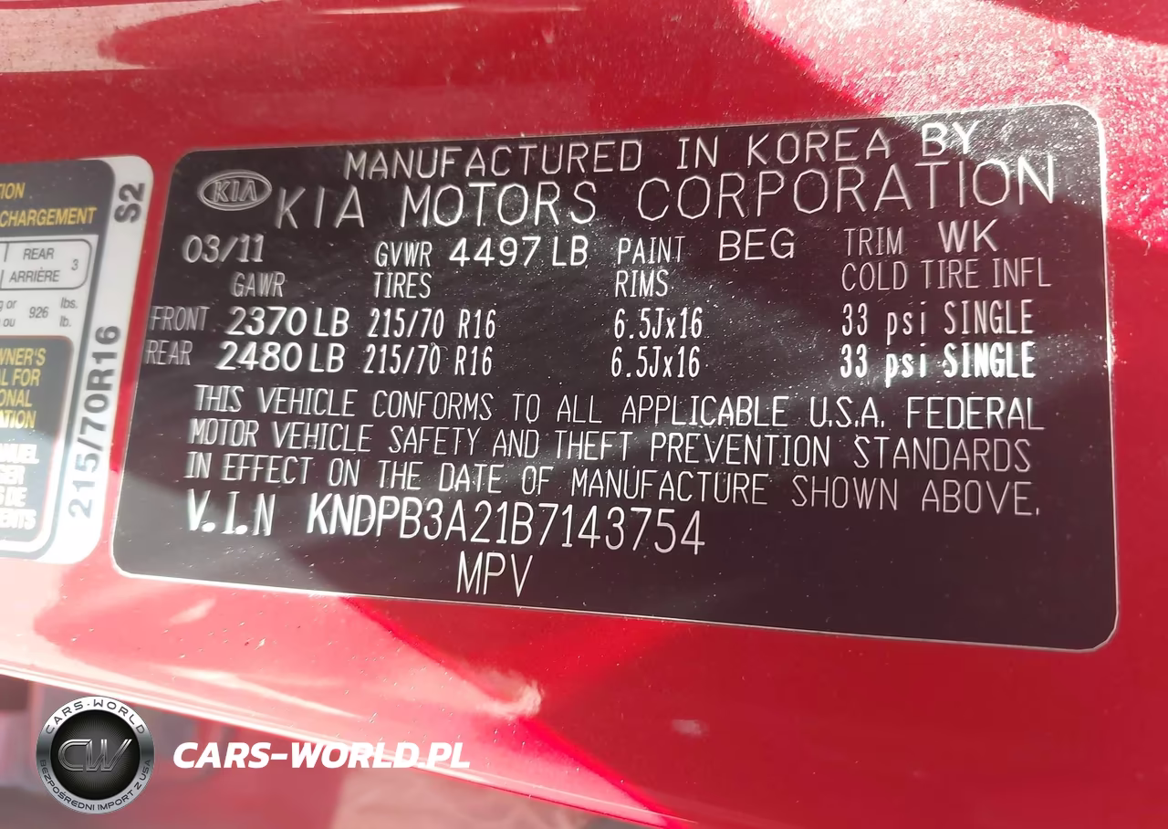 2011 Kia Sportage Lx VIN:KNDPB3A21B7143754 - 9