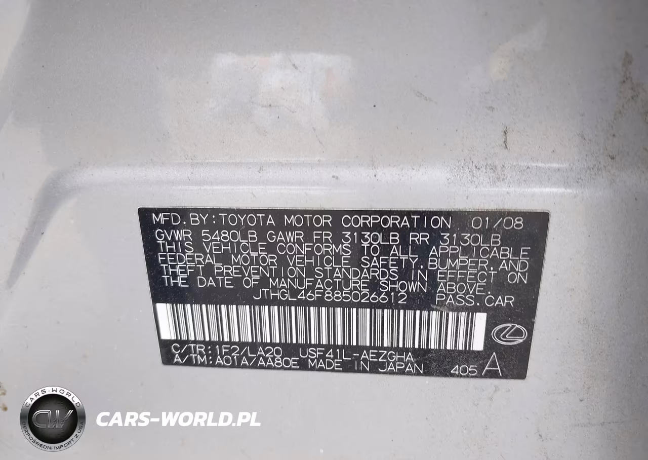 2008 Lexus Ls 460 L VIN:JTHGL46F885026612 - 9