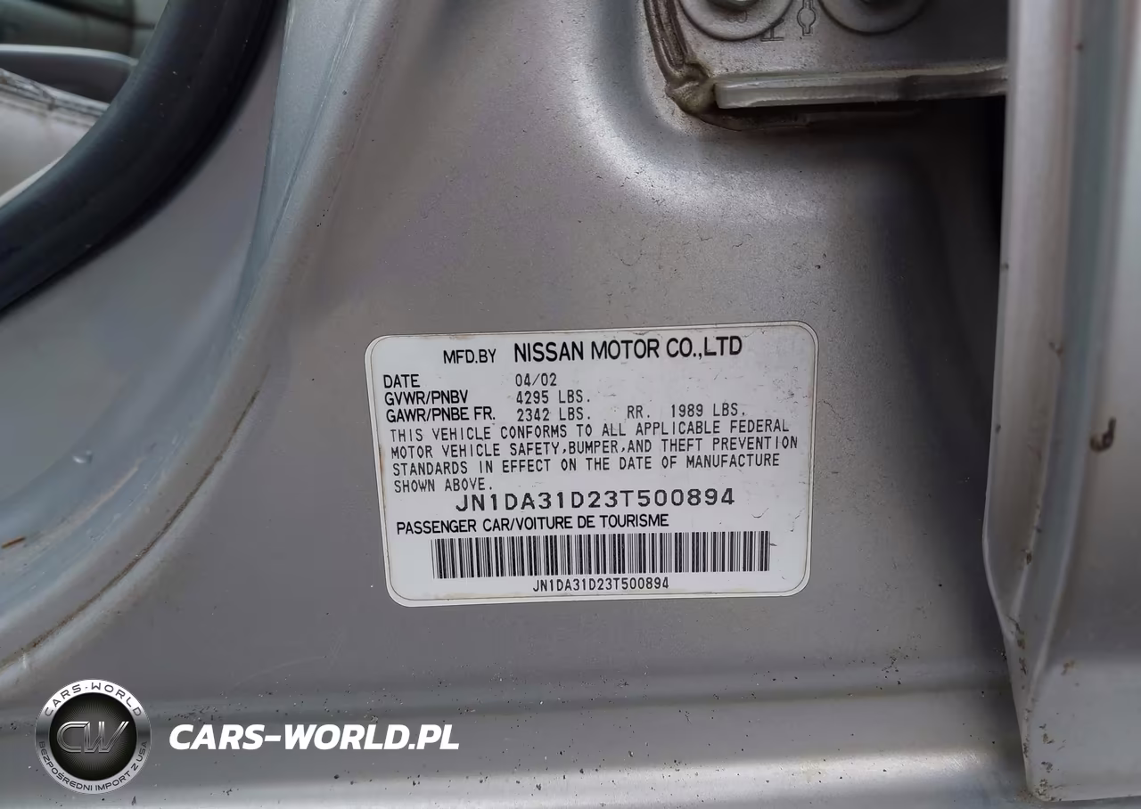 2003 Nissan Maxima Se VIN:JN1DA31D23T500894 - 9