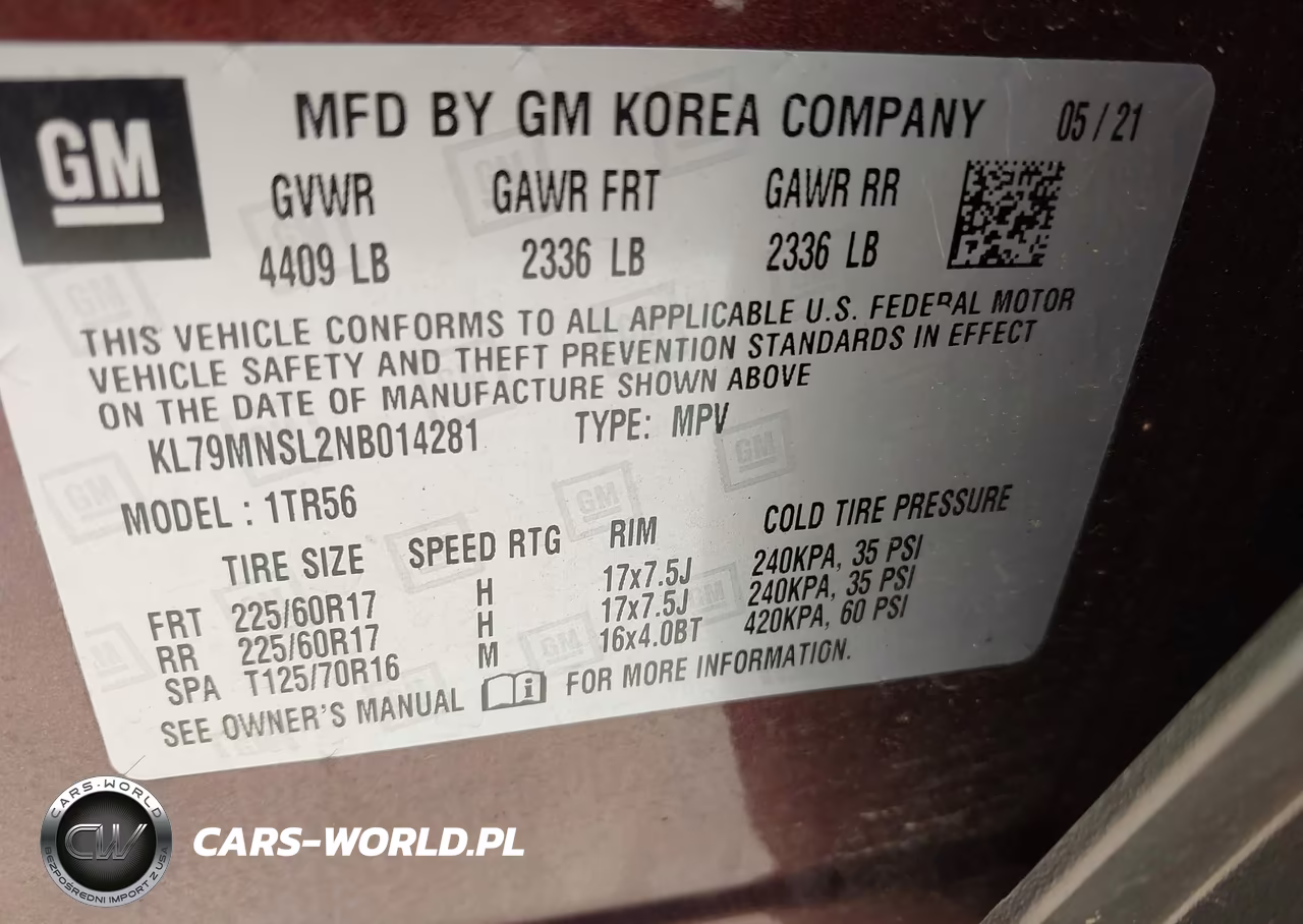 2022 Chevrolet Trailblazer Awd Ls VIN:KL79MNSL2NB014281 - 9