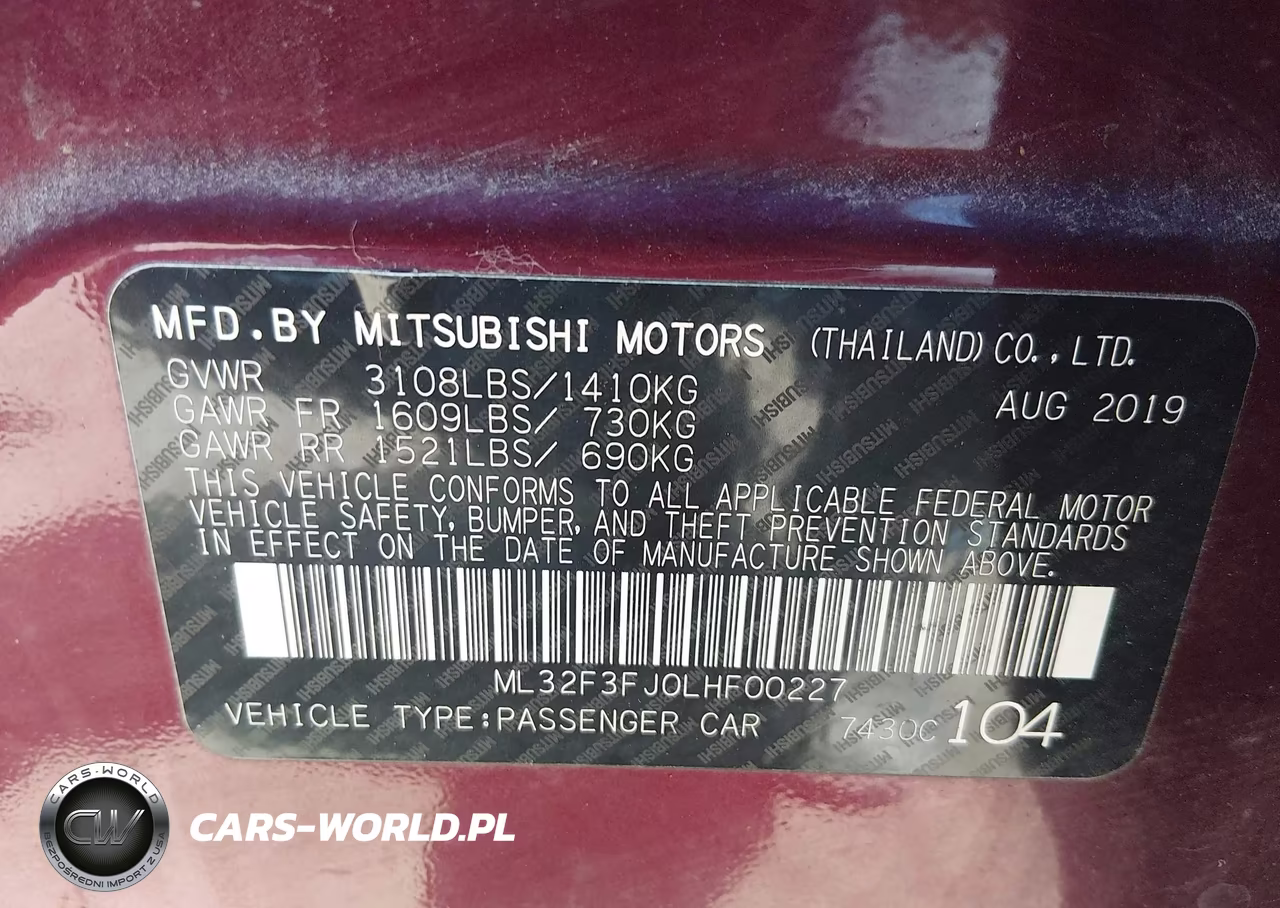 2020 Mitsubishi Mirage G4 Es VIN:ML32F3FJ0LHF00227 - 9