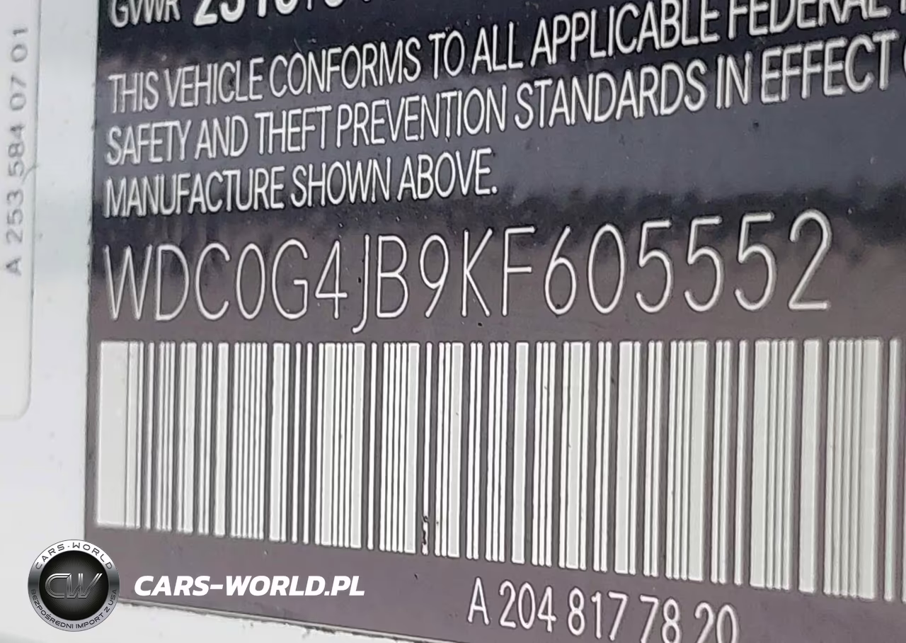 2019 Mercedes-Benz Glc 300 VIN:WDC0G4JB9KF605552 - 9
