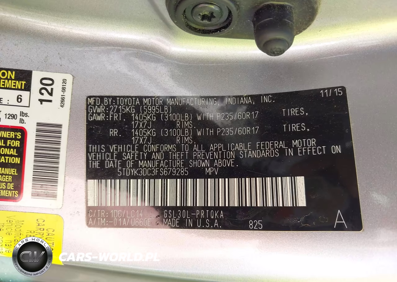 2015 Toyota Sienna Xle Premium 8 Passenger VIN:5TDYK3DC3FS679285 - 9