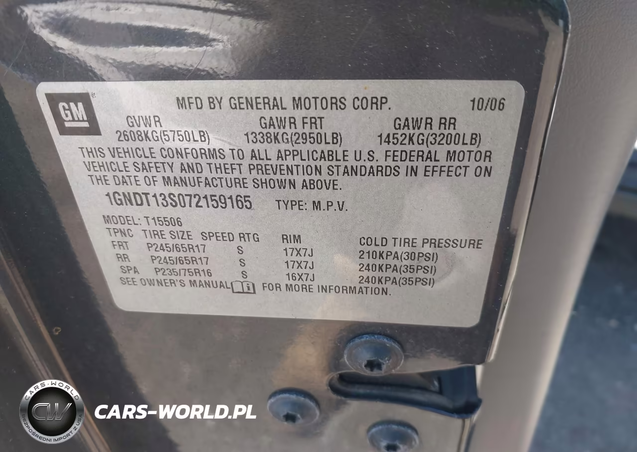 2007 Chevrolet Trailblazer Ls VIN:1GNDT13S072159165 - 9