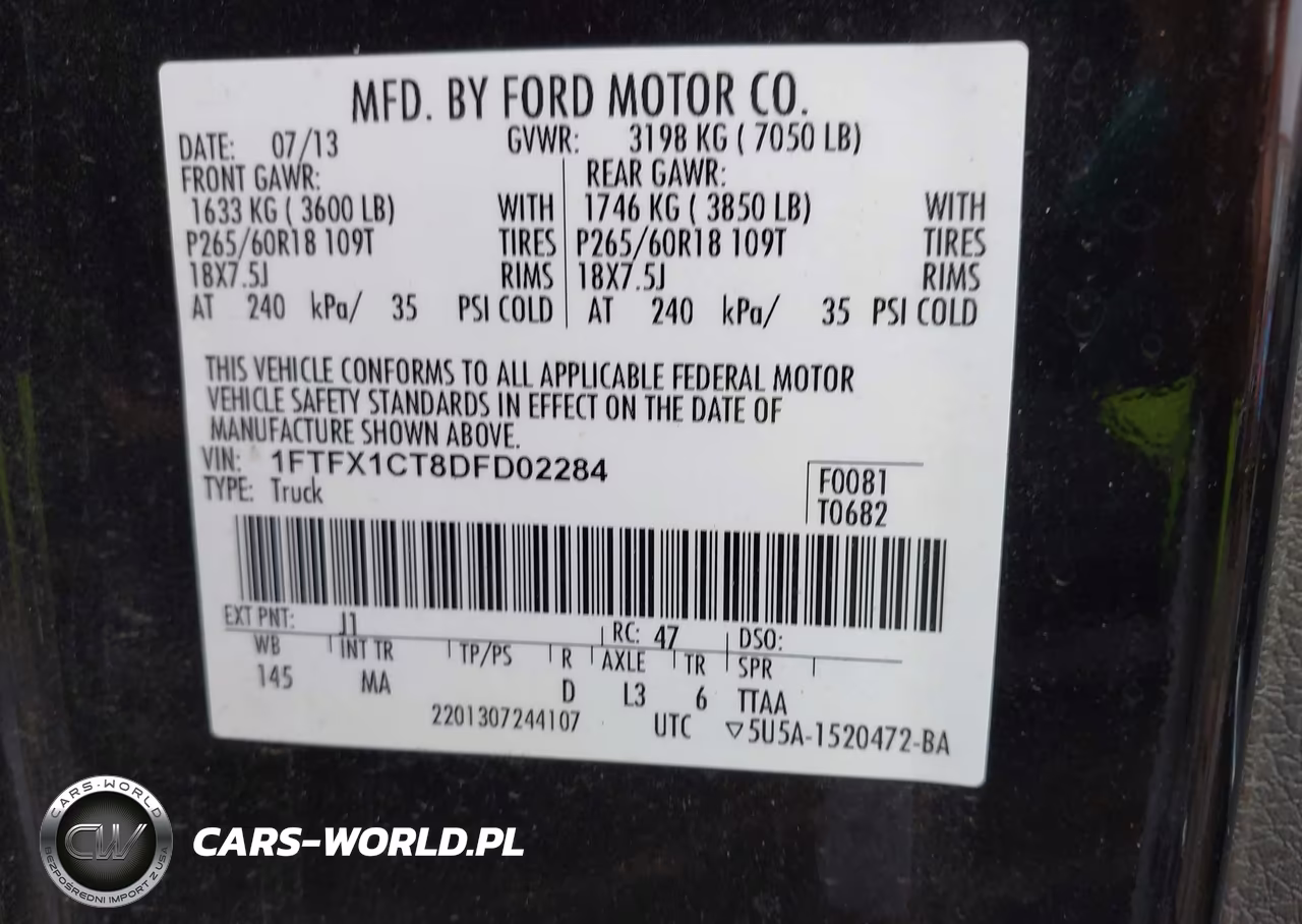 2013 Ford F-150 Fx2-Lariat-Xl-Xlt VIN:1FTFX1CT8DFD02284 - 9