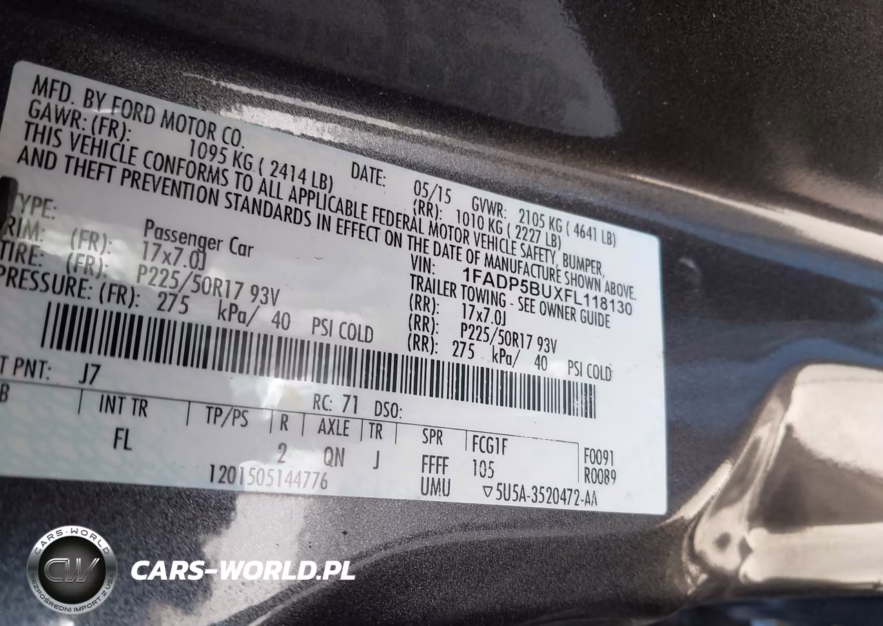 2015 Ford C-Max Hybrid Sel VIN:1FADP5BUXFL118130 - 9