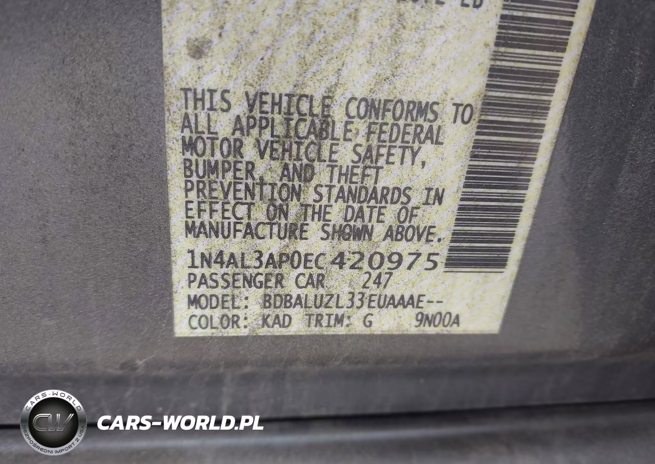 2014 Nissan Altima 2.5 Sv VIN:1N4AL3AP0EC420975 - 9