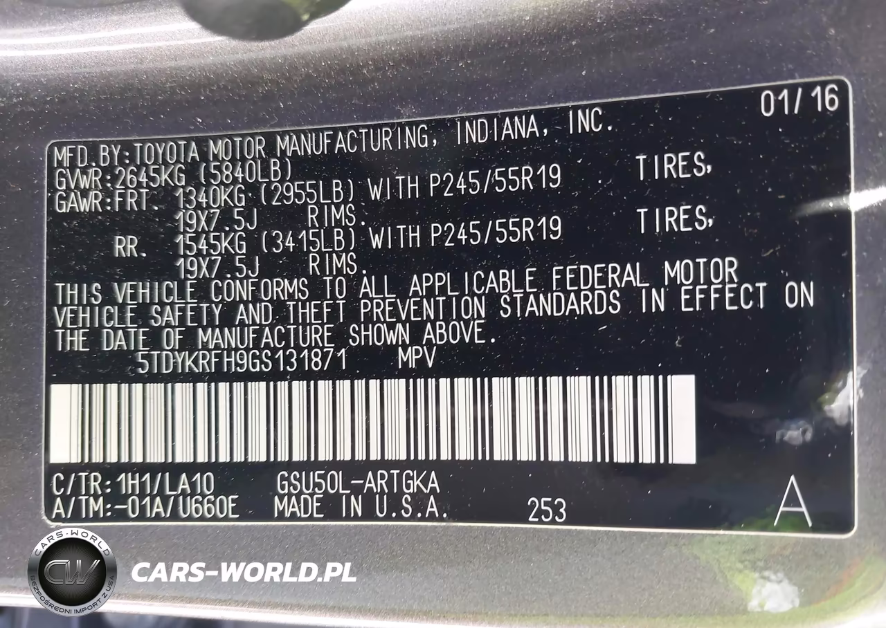 2016 Toyota Highlander Limited V6 VIN:5TDYKRFH9GS131871 - 9