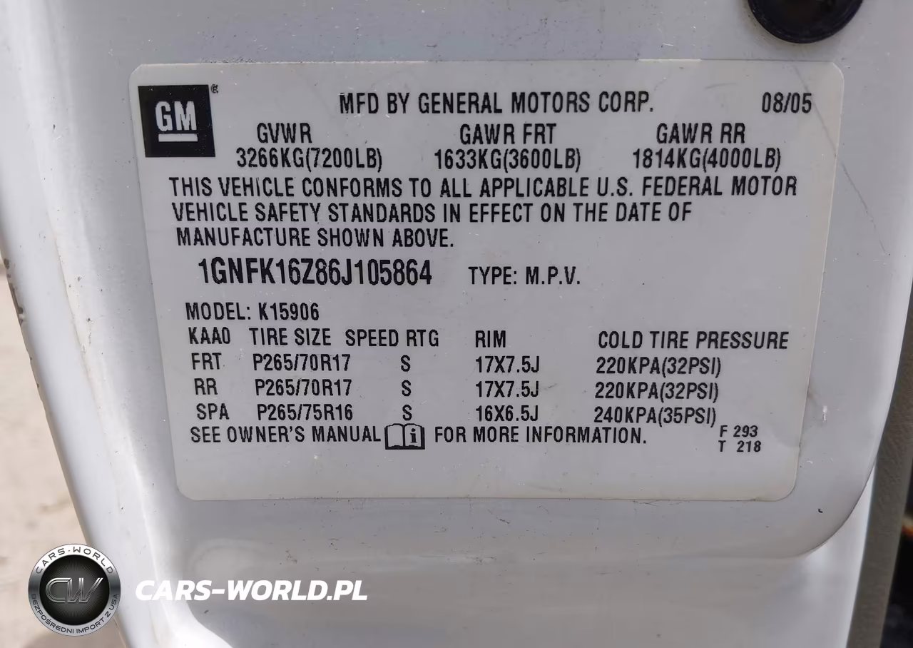 2006 Chevrolet Suburban 1500 Lt VIN:1GNFK16Z86J105864 - 9