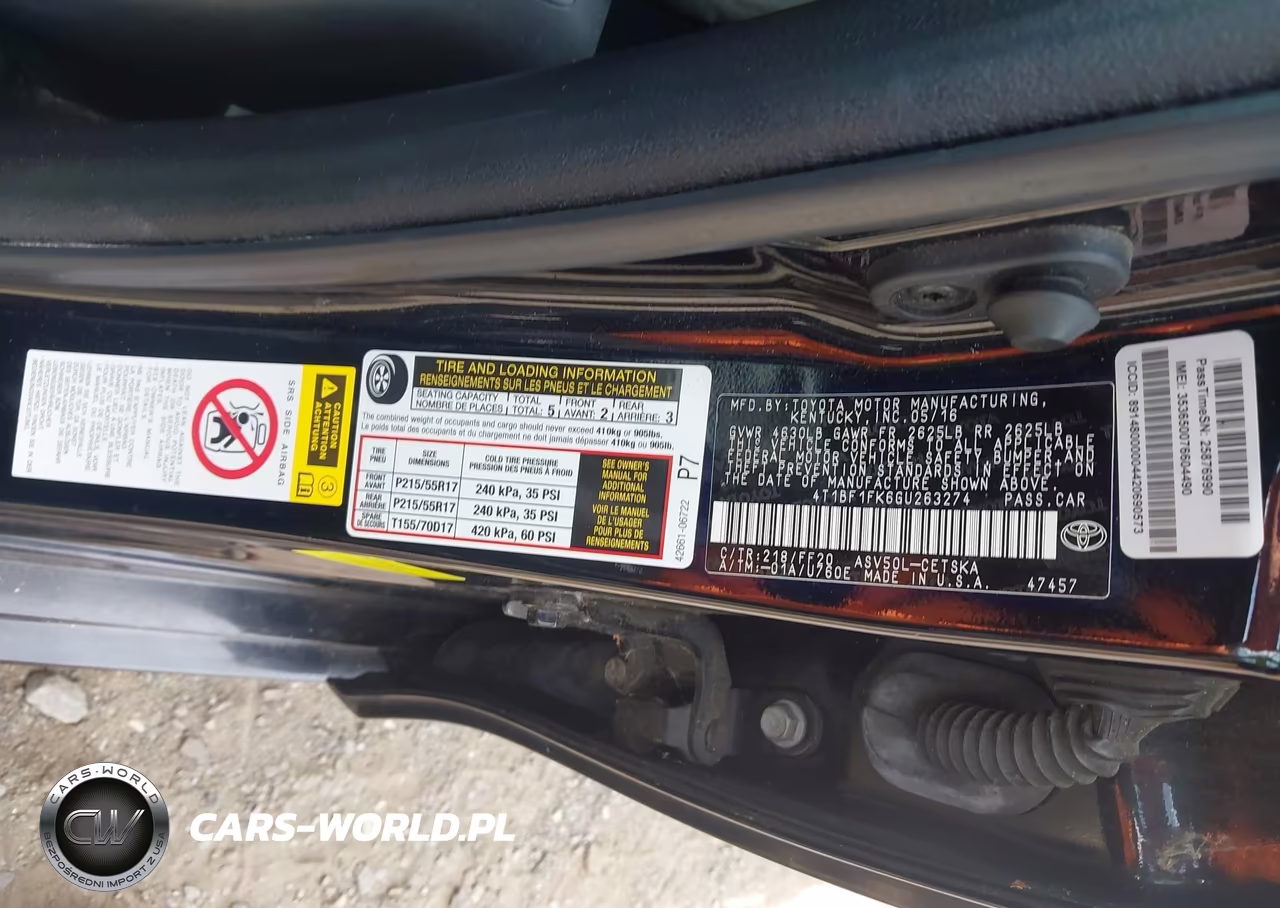 2016 Toyota Camry Se VIN:4T1BF1FK6GU263274 - 9