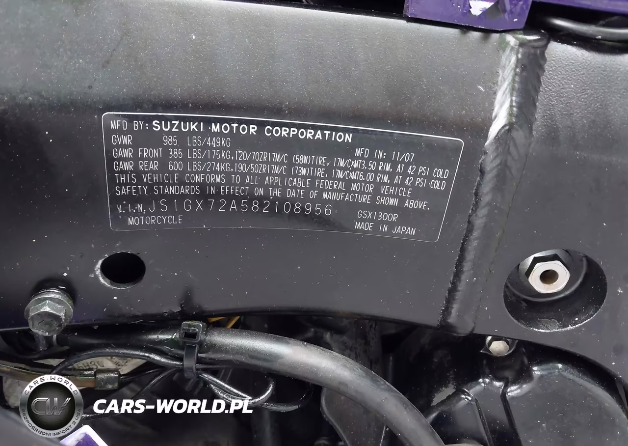 2008 Suzuki Gsx1300 R VIN:JS1GX72A582108956 - 10