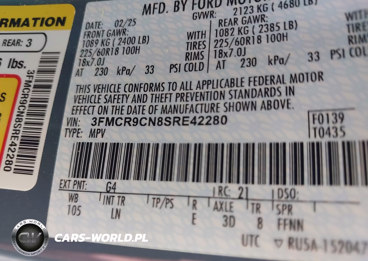 2025 Ford Bronco Sport Outer Banks VIN:3FMCR9CN8SRE42280 - 9