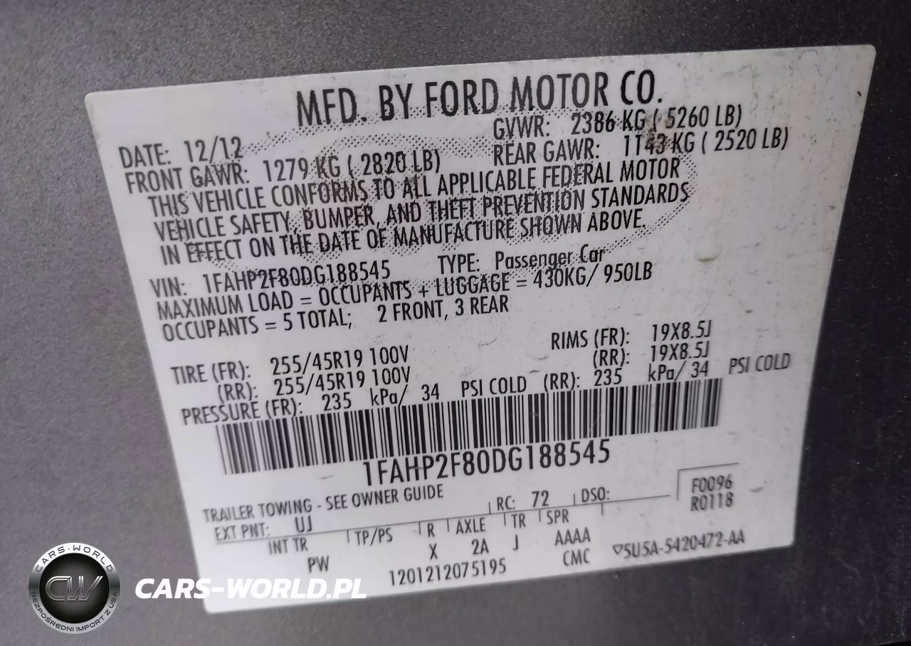 2013 Ford Taurus Limited VIN:1FAHP2F80DG188545 - 9