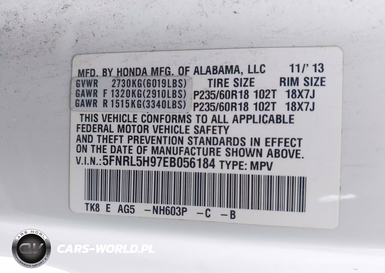 2014 Honda Odyssey Touring-Touring Elite VIN:5FNRL5H97EB056184 - 9