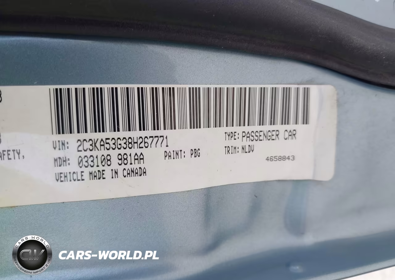 2008 Chrysler 300 Touring VIN:2C3KA53G38H267771 - 9