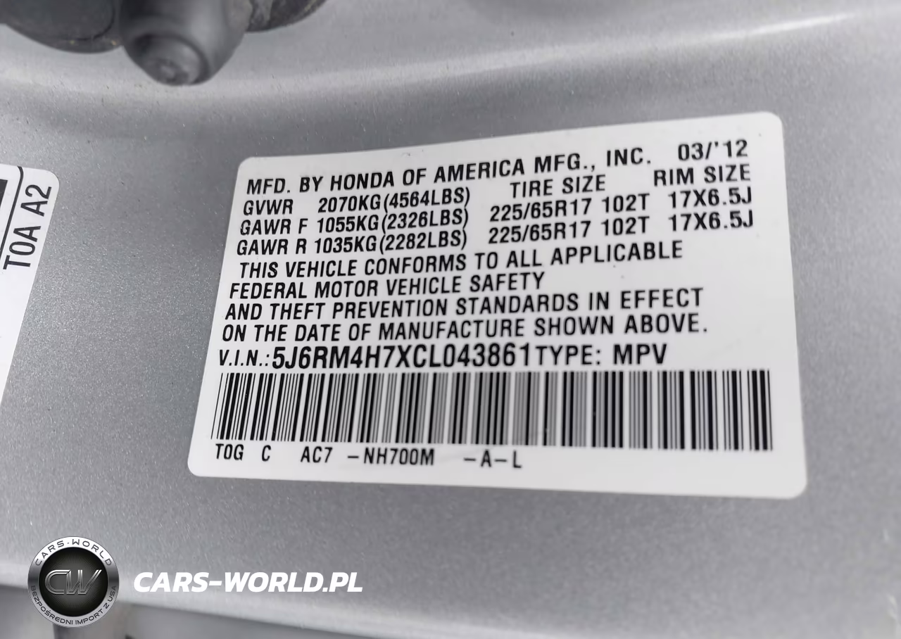 2012 Honda Cr-V Ex-L VIN:5J6RM4H7XCL043861 - 9