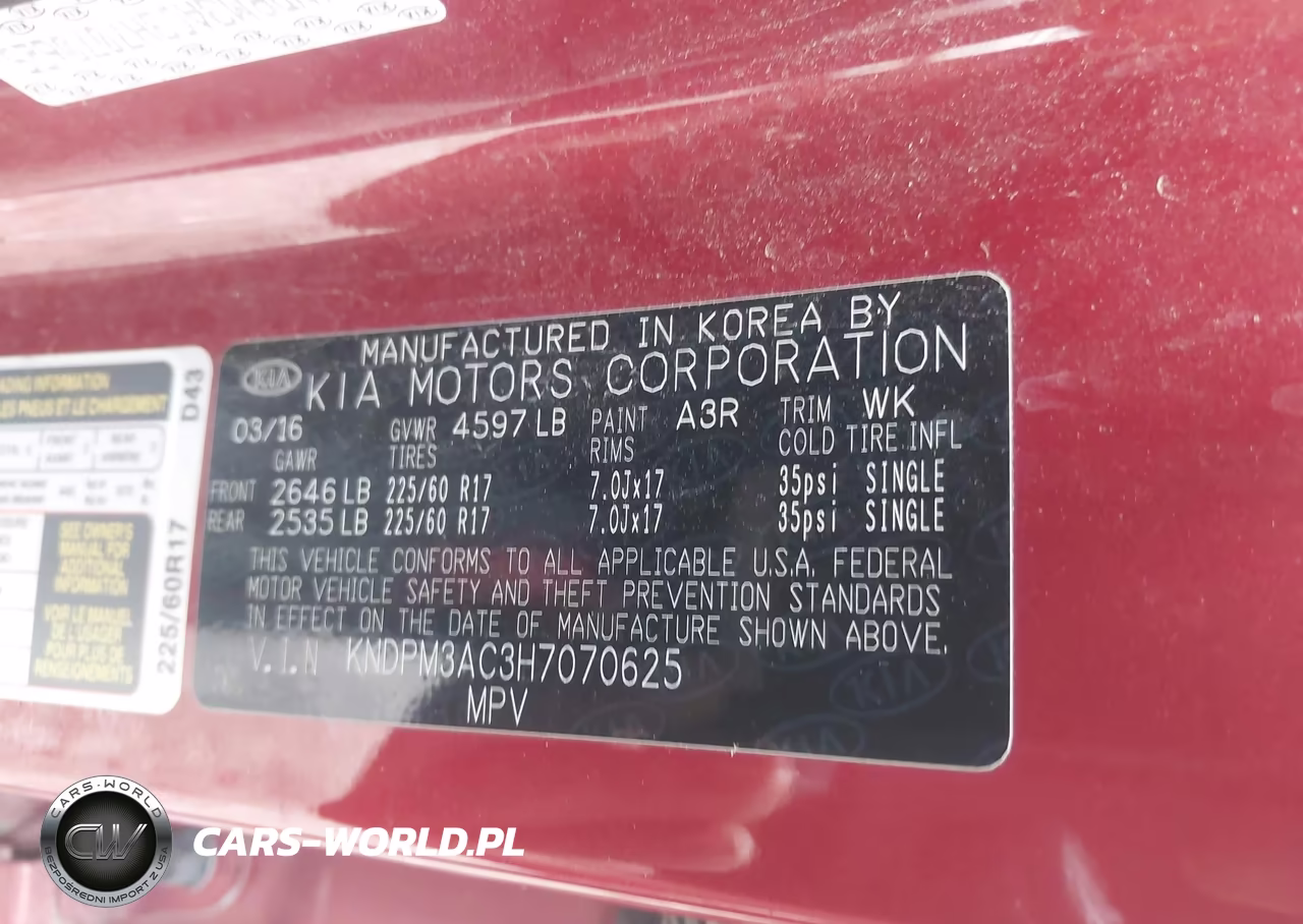 2017 Kia Sportage Lx VIN:KNDPM3AC3H7070625 - 9