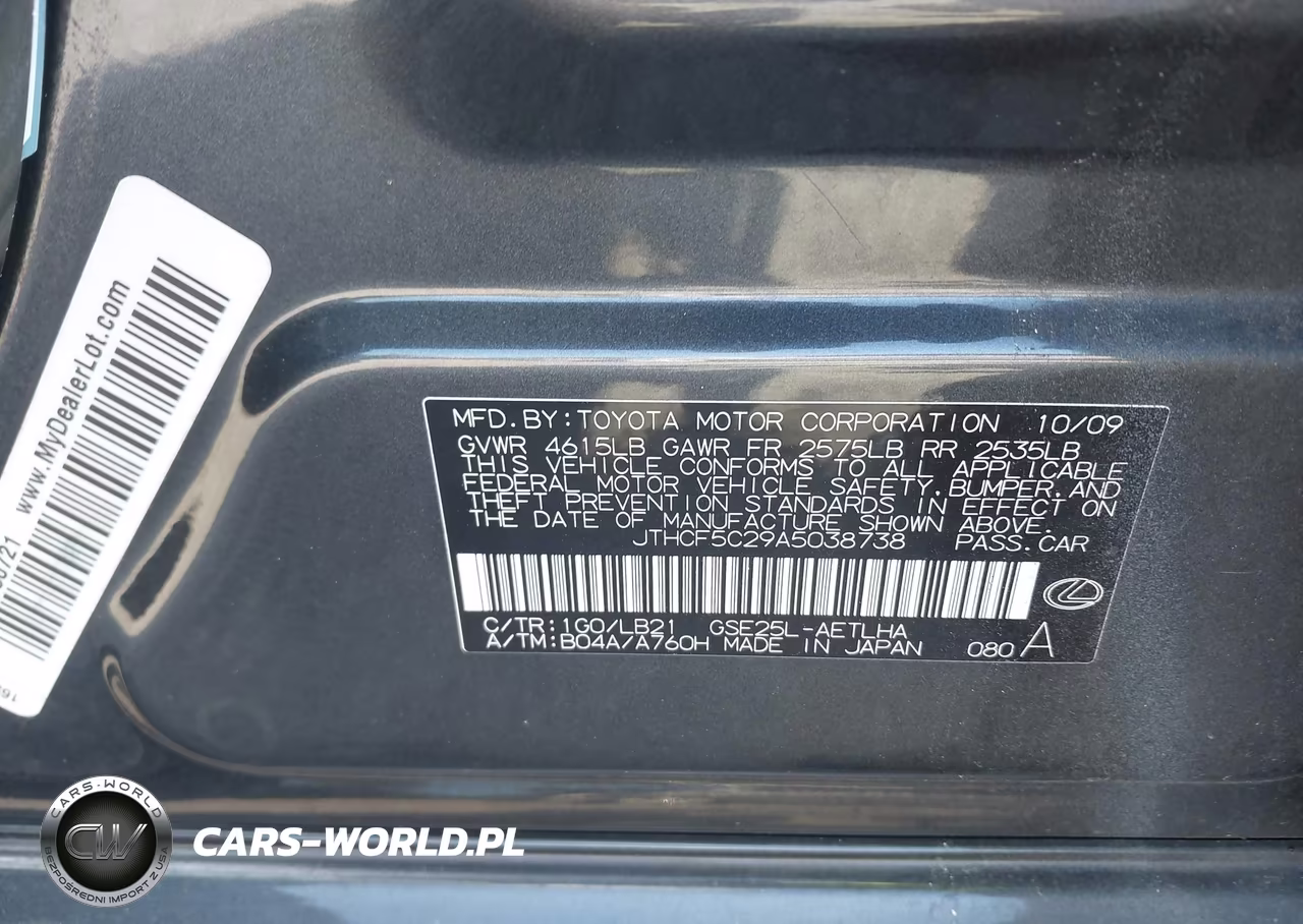 2010 Lexus Is 250 VIN:JTHCF5C29A5038738 - 9