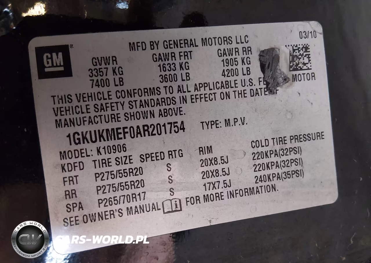 2010 GMC Yukon Xl 1500 Denali VIN:1GKUKMEF0AR201754 - 9